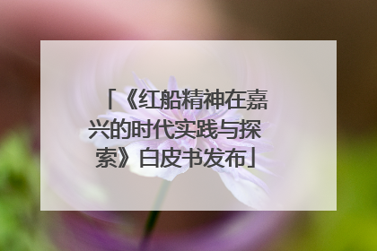 《红船精神在嘉兴的时代实践与探索》白皮书发布