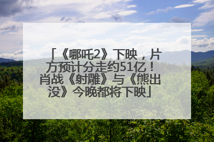 《哪吒2》下映，片方预计分走约51亿！肖战《射雕》与《熊出没》今晚都将下映