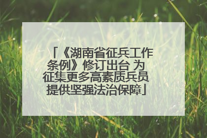 《湖南省征兵工作条例》修订出台 为征集更多高素质兵员提供坚强法治保障