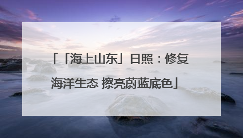「海上山东」日照：修复海洋生态 擦亮蔚蓝底色