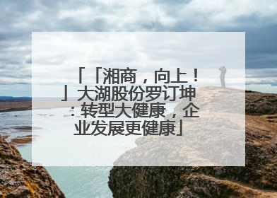 「湘商，向上！」大湖股份罗订坤：转型大健康，企业发展更健康