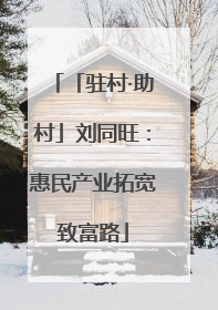 「驻村·助村」刘同旺：惠民产业拓宽致富路