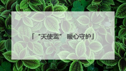 “天使蓝” 暖心守护