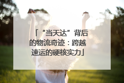 “当天达”背后的物流奇迹：跨越速运的硬核实力