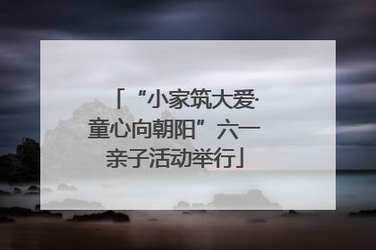 “小家筑大爱·童心向朝阳”六一亲子活动举行
