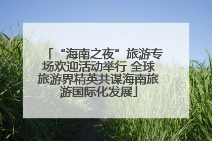 “海南之夜”旅游专场欢迎活动举行 全球旅游界精英共谋海南旅游国际化发展