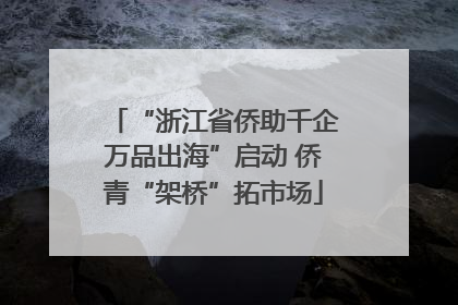 “浙江省侨助千企万品出海”启动 侨青“架桥”拓市场