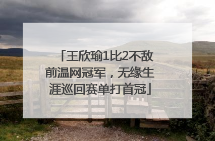 王欣瑜1比2不敌前温网冠军，无缘生涯巡回赛单打首冠