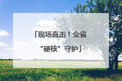 现场直击！全省“硬核”守护