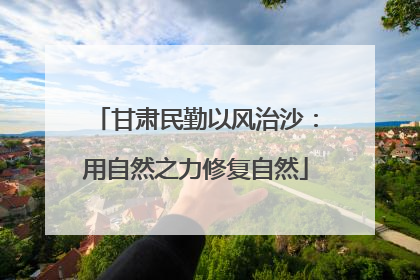 甘肃民勤以风治沙：用自然之力修复自然