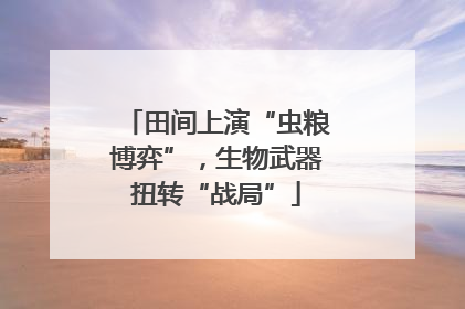 田间上演“虫粮博弈”，生物武器扭转“战局”