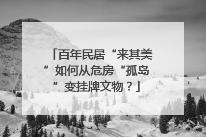 百年民居“来其美”如何从危房“孤岛”变挂牌文物？