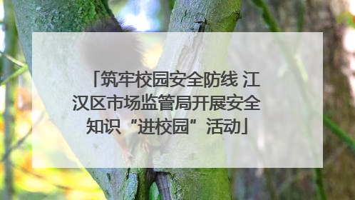 筑牢校园安全防线 江汉区市场监管局开展安全知识“进校园”活动