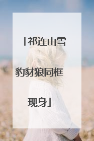 祁连山雪豹豺狼同框现身