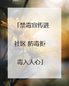 禁毒宣传进社区 防毒拒毒入人心