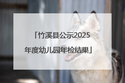 竹溪县公示2025年度幼儿园年检结果