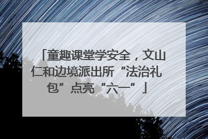 童趣课堂学安全，文山仁和边境派出所“法治礼包”点亮“六一”