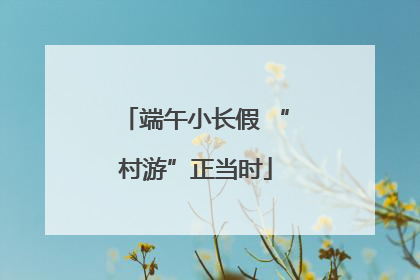 端午小长假 “村游”正当时
