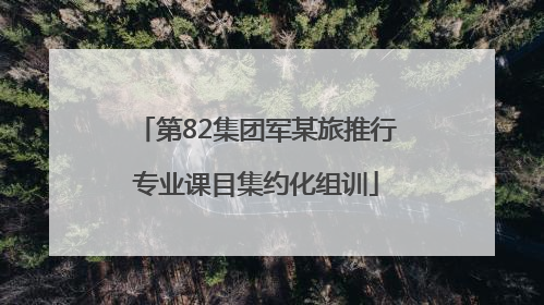 第82集团军某旅推行专业课目集约化组训
