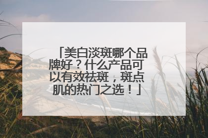 美白淡斑哪个品牌好？什么产品可以有效祛斑，斑点肌的热门之选！