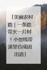 美丽农村路｜一条路带火一片村！小贺线带溪望谷成团出道