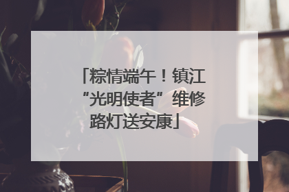 粽情端午！镇江“光明使者”维修路灯送安康