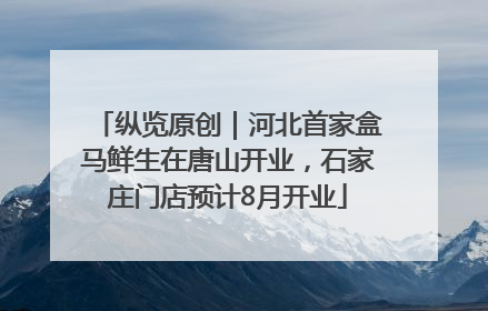 纵览原创｜河北首家盒马鲜生在唐山开业，石家庄门店预计8月开业