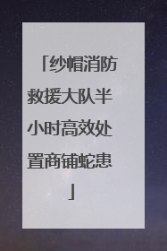 纱帽消防救援大队半小时高效处置商铺蛇患