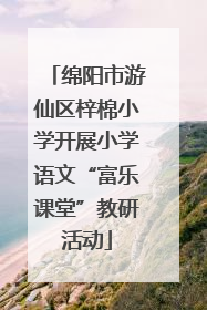 绵阳市游仙区梓棉小学开展小学语文“富乐课堂”教研活动