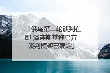 俄乌第二轮谈判在即 泽连斯基称乌方谈判框架已确定