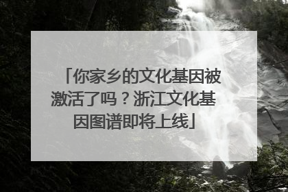 你家乡的文化基因被激活了吗？浙江文化基因图谱即将上线
