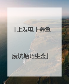 上发电下养鱼 废坑塘巧生金