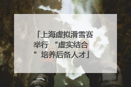 上海虚拟滑雪赛举行 “虚实结合”培养后备人才