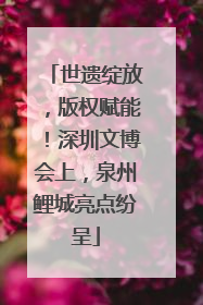 世遗绽放，版权赋能！深圳文博会上，泉州鲤城亮点纷呈