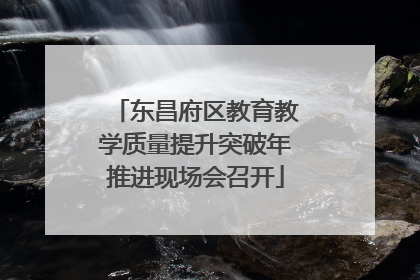 东昌府区教育教学质量提升突破年推进现场会召开
