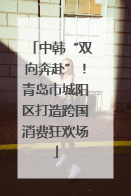 中韩“双向奔赴”！青岛市城阳区打造跨国消费狂欢场
