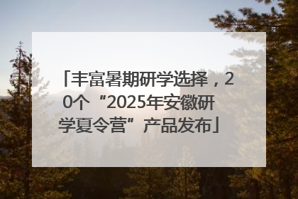 丰富暑期研学选择，20个“2025年安徽研学夏令营”产品发布