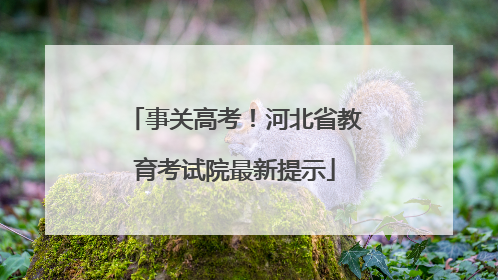 事关高考！河北省教育考试院最新提示