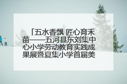 五水香飘 匠心育禾苗——五河县东刘集中心小学劳动教育实践成果展暨夏集小学首届美食节盛大举行