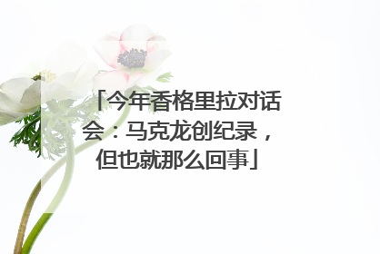 今年香格里拉对话会：马克龙创纪录，但也就那么回事
