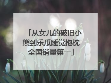 从女儿的破旧小熊到乐瓜睡觉抱枕全国销量第一