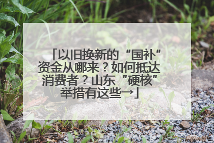 以旧换新的“国补”资金从哪来？如何抵达消费者？山东“硬核”举措有这些→