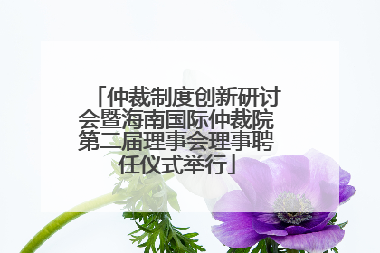 仲裁制度创新研讨会暨海南国际仲裁院第二届理事会理事聘任仪式举行