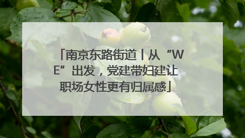 南京东路街道丨从“WE”出发，党建带妇建让职场女性更有归属感