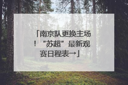 南京队更换主场！“苏超”最新观赛日程表→
