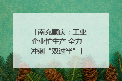 南充顺庆：工业企业忙生产 全力冲刺“双过半”