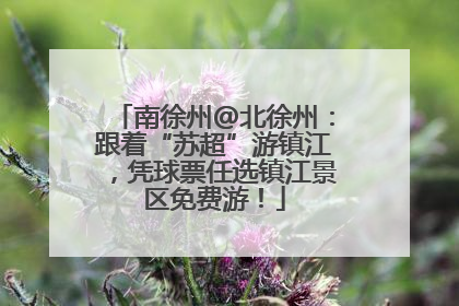 南徐州@北徐州：跟着“苏超”游镇江，凭球票任选镇江景区免费游！