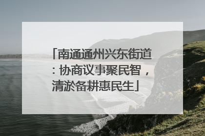 南通通州兴东街道：协商议事聚民智，清淤备耕惠民生