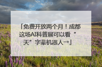 免费开放两个月！成都这场AI科普展可以看“天”字辈机器人→