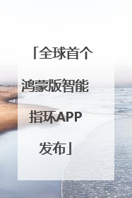 全球首个鸿蒙版智能指环APP发布